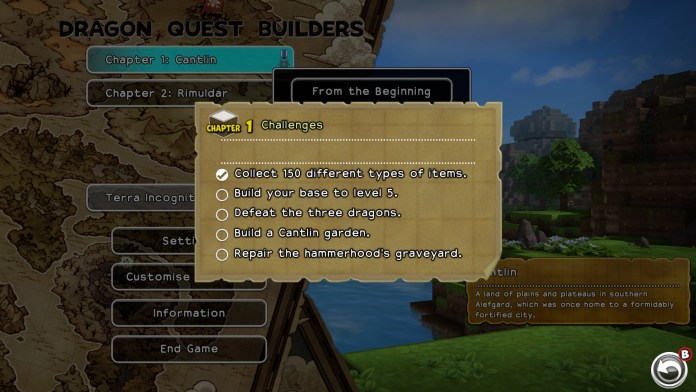 Défis du chapitre Dragon Quest Builders