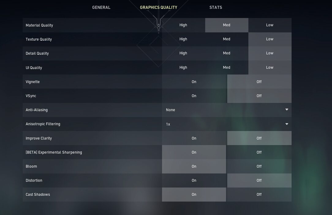 Meilleurs paramètres graphiques Valorant