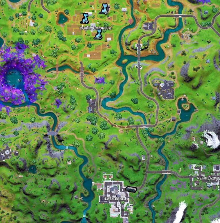 Emplacements des équipements de mission Fortnite et des brouilleurs