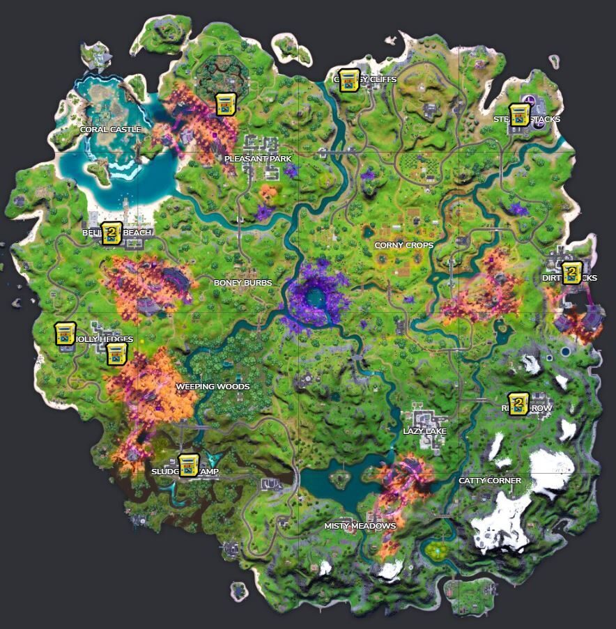 Emplacements du tableau des dons Fortnite