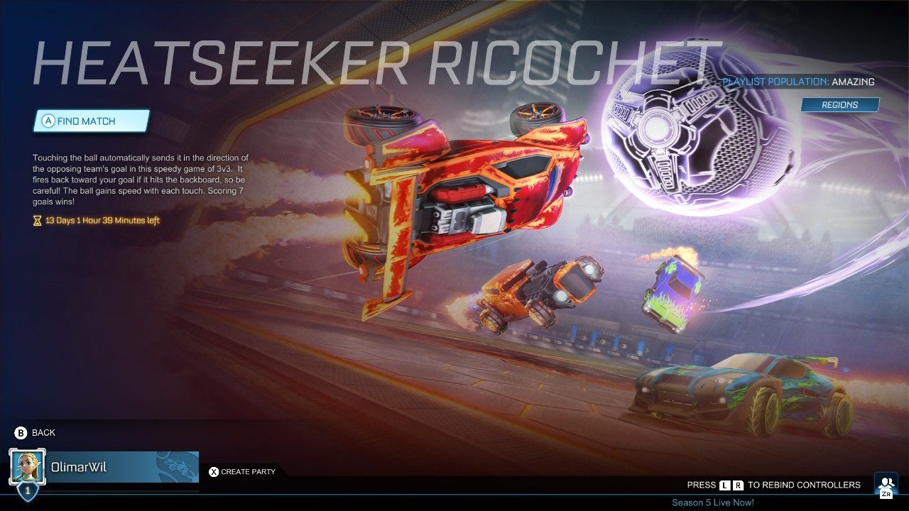 menu ricochet heatseeker