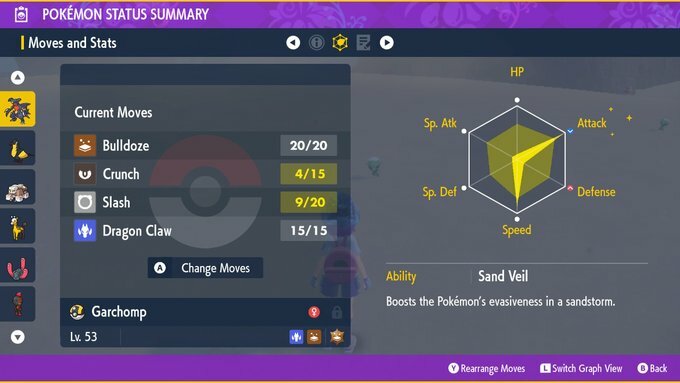 Menu Pokemon Scarlet & Violet EV