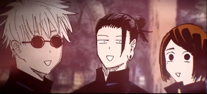 Une capture d'écran du nouveau clip de Jujutsu Kaisen. 