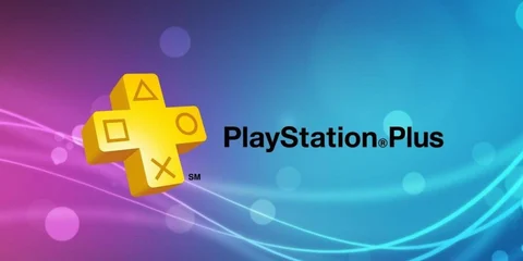 Playstation ps plus fond violet et bleu