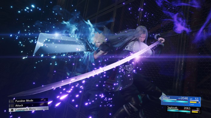 Final Fantasy VII Rebirth Sephiroth et Cloud au combat ensemble, Synergy bouge