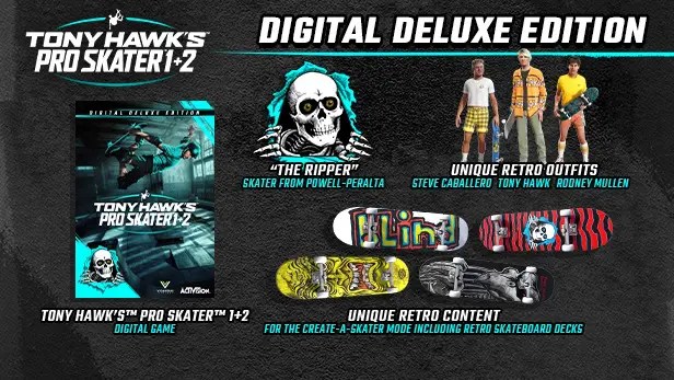 Tony Hawk's Pro Skater 1+2 édition numérique de luxe pour Steam