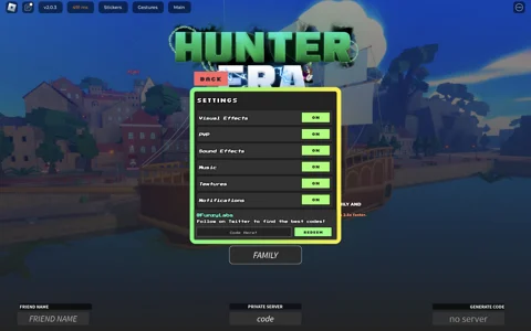 Échangez des codes dans Hunter Era