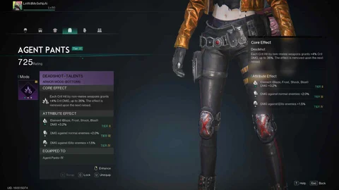 Once Human SN700 Gulped Lore Meilleurs mods de pantalon de construction