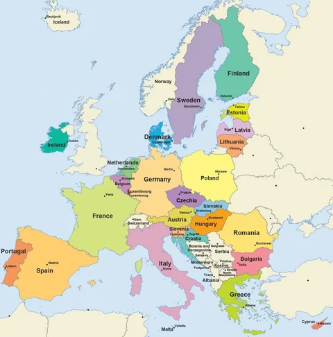 Carte de l'Union européenne