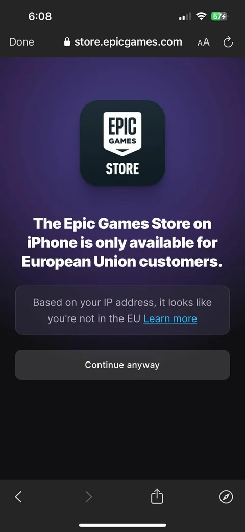 Epic Game Store n'est pas dans l'UE