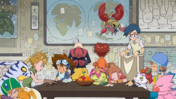 Capture d'écran du 25e anniversaire de Digimon Adventure